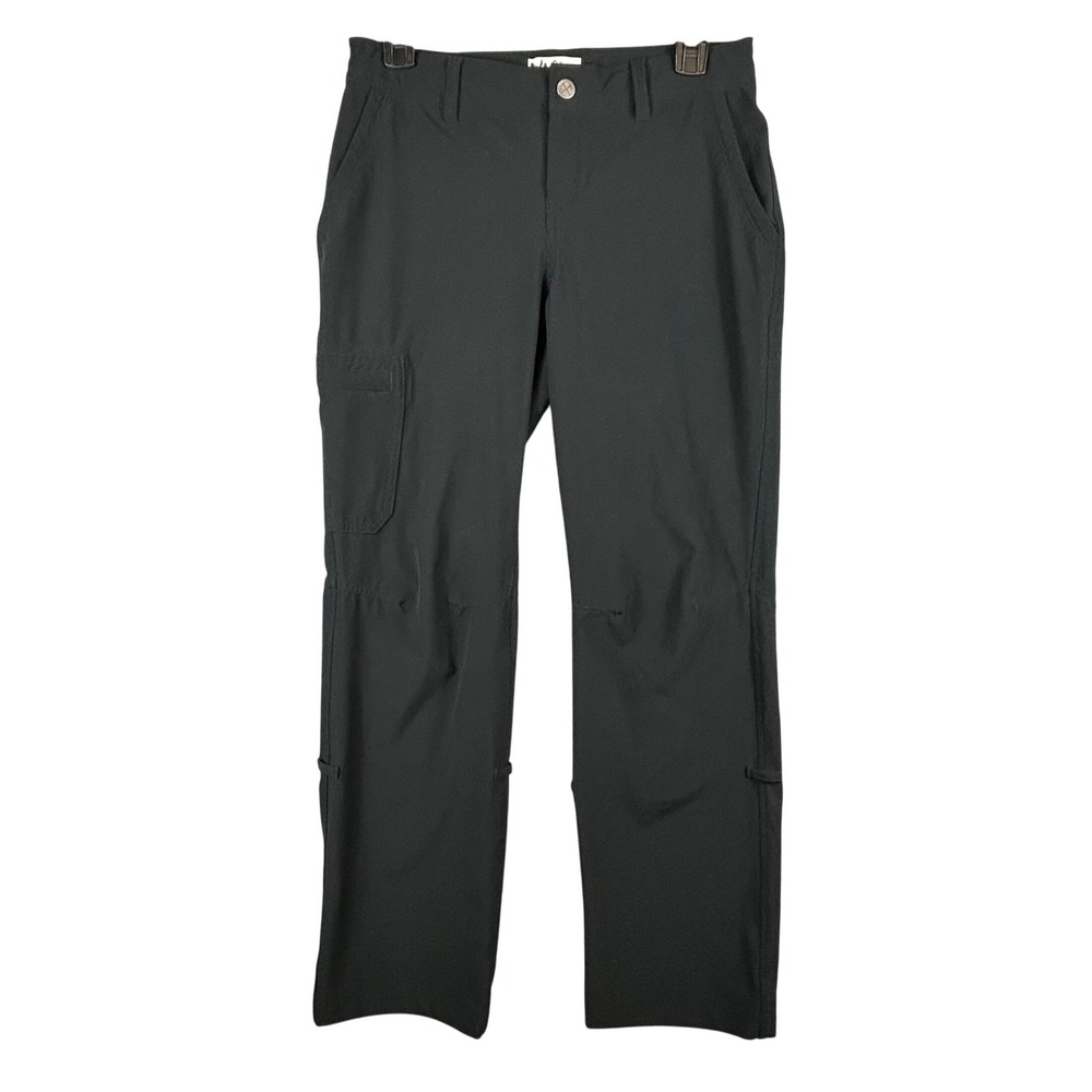 REI Co-op Kornati Black Cargo Hiking Pants Womens 2 Petite Roll Up Legs